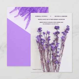 Elegante Floral Minimalistische Paarse Lavendel Br Kaart