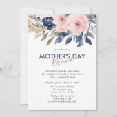 Elegante Floral Moederdag Brunch Kaart (Voorkant)