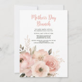 Elegante Floral Moederdag Brunch Kaart (Voorkant)