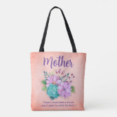 Elegante Floral MOEDER's Canvas tas (Achterkant)
