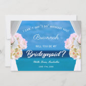 Élégante Floral Ocean Beach Bridesmaid Invitation (Devant)
