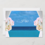 Élégante Floral Ocean Beach Bridesmaid Invitation (Dos)
