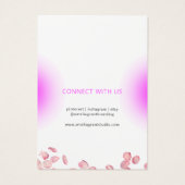 Elegante Floral Oorbel Display Kaart (Achterkant)