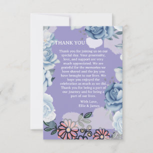 Elegante Floral Paarse trouwkaart