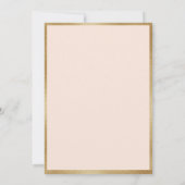Elegante Floral Peach Gold bruiloft Kaart (Achterkant)