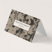 Elegante Floral QR Code Gevouwen Visitekaartje (Voorkant)