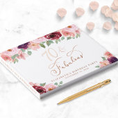 Elégante Floral Rose Gold Foil 70e fête d'annivers