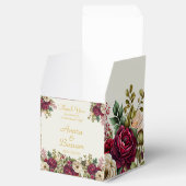 Elegante Floral Rozen Islamitische bruiloft Bedankdoosjes (Geopend)