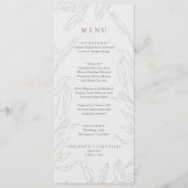 Elegante Floral Sketch Wedding Menu (Voorkant)