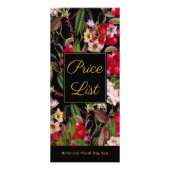 Elegante Floral Spa en Salon prijslijst Reclamekaart (Voorkant)