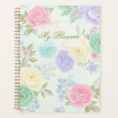 Elegante Floral Spiral Bound Planner (Voorkant)