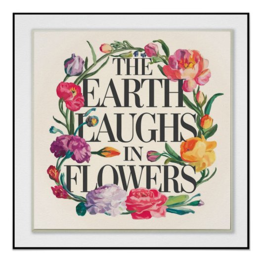 Elegante Floral Typography Muur Perfect Poster (Voorkant)