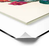 Elegante Floral Typography Muur Perfect Poster (Hoek)