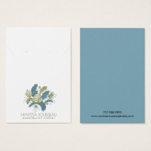 Elegante Floral Vines Oorbel Ketting Display Kaart