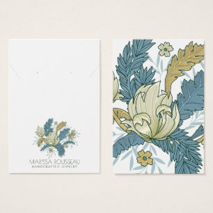Elegante Floral Vines Oorbel Ketting Display Kaart