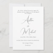Elegante Floral Waterverf Modern Wedding Kaart (Voorkant)