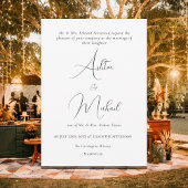 Elegante Floral Waterverf Modern Wedding Kaart