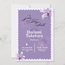 Elegante Floral Wedding Invitation - Save the Date