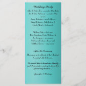 Elegante Floral Wedding Program Rack Kaart (Achterkant)