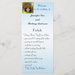 Elegante Floral Wedding Program Rack Kaart