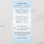 Elegante Floral Wedding Program Rack Kaart (Achterkant)