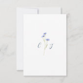 Elegante Floral Wedding Website Reactie QR Code RSVP Kaartje (Achterkant)