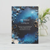 Elégante Florale 1er anniversaire Invitation (Debout devant)