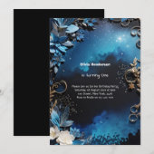 Elégante Florale 1er anniversaire Invitation (Devant / Derrière)