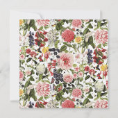 Élégante florale 60e anniversaire Invitations (Dos)