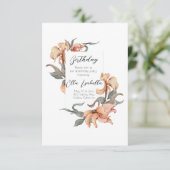 Élégante Florale 60E Invitation anniversaire (Debout devant)