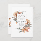 Élégante Florale 60E Invitation anniversaire (Devant / Derrière)