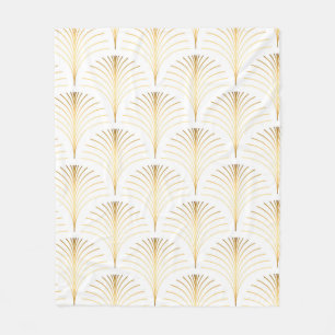 elegante florale art deco herhaalde ventilator p fleece deken