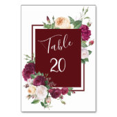 Elégante florale bourguignonne - Carte de table Ma (Dos)