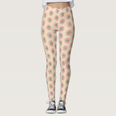 Élégante florale Pastel femmes Leggings (Devant)