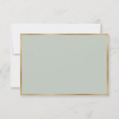 Elégante florale pivoines Gold Script Wedding RSVP (Dos)