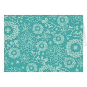 Élégante florale Turquoise