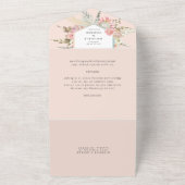 Élégante Flore Bohémienne Tout En Un Invitation (Dehors)