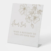 Élégante Flore Or Faire Un Bouquet Panneau Pedesta (Recto)