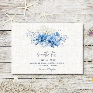 Elegante Florida Beach Wedding Photo Save the Date