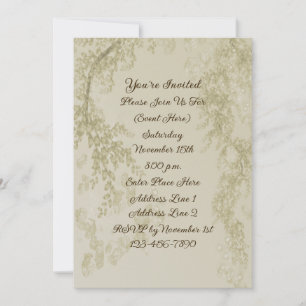 Elegante Flower Branches Design Party Kaart