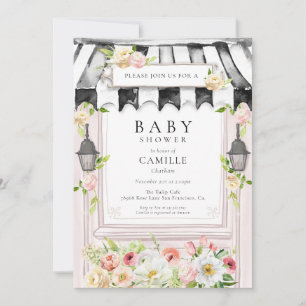 Elégante Flower Garden Baby shower Invitation