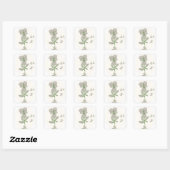 Elegante Flower Wedding Sticker (Vel)
