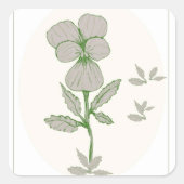 Elegante Flower Wedding Sticker (Voorkant)