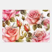 Elegante Flowers Romantisch Inpakpapier Vel (Voorkant 3)