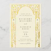 Elégante Foil Art Nouveau Arch Foil Invitation (Recto)