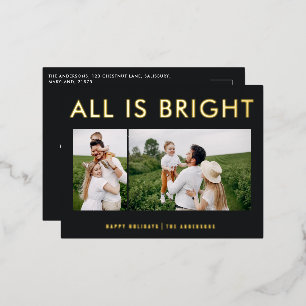 elegante folie 2 foto modern folie vakantie briefk folie feestdagen briefkaart