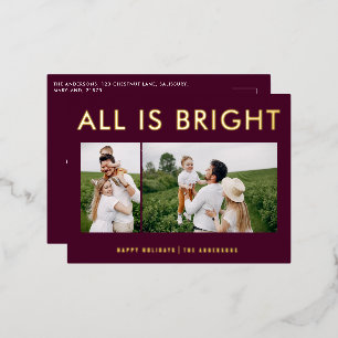 elegante folie 2 foto modern folie vakantie briefk folie feestdagen briefkaart