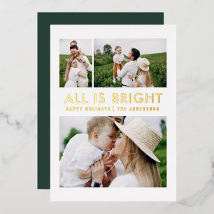 elegante folie 3 foto moderne folie vakantiekaart folie feestdagenkaart