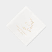 Elegante Folie bruiloft servetten gepersonaliseerd (Rechts)