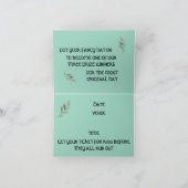 Elegante fondsenwervende Kaart met een bladthema (Binnen)